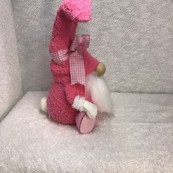 Handmade Pink Plush Easter Rabbit Gnome Egg Basket & Eggs Home Decor Eggs Gnome - Picture 2 of 7